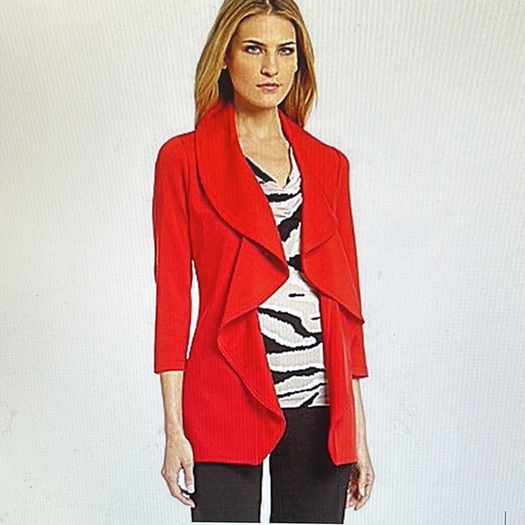 Calvin Klein draped ruffled blazer SP - Picture 2 of 9